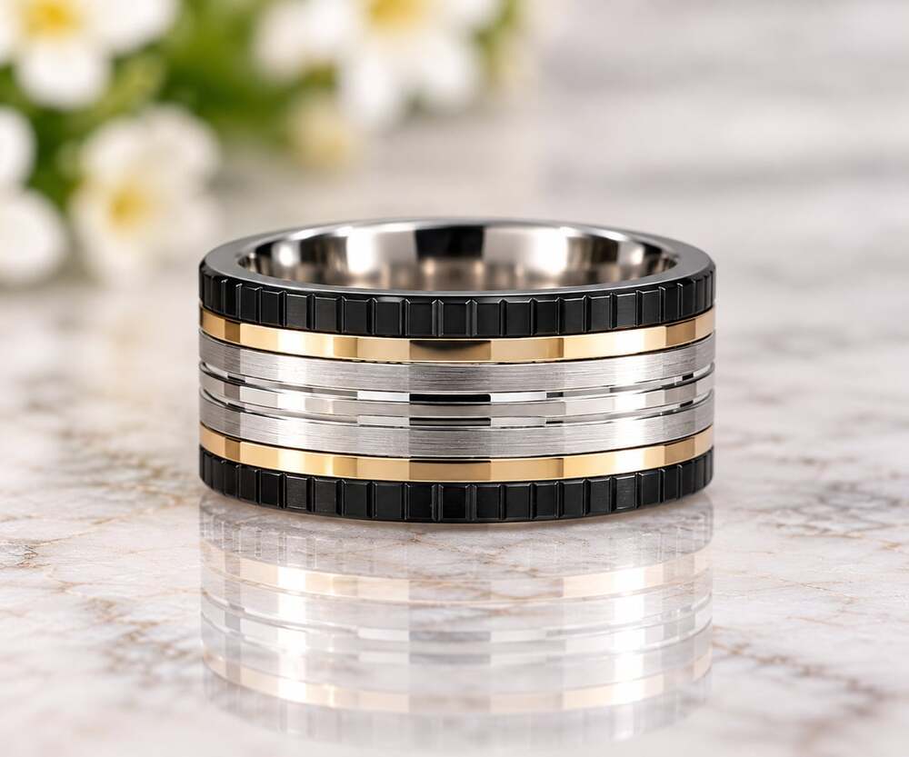 Quatre Classique Ring Tricolor